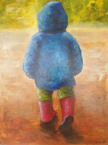 Á leiðinni málað af Jóhanna Hermansen, verkið er Náttúruverk